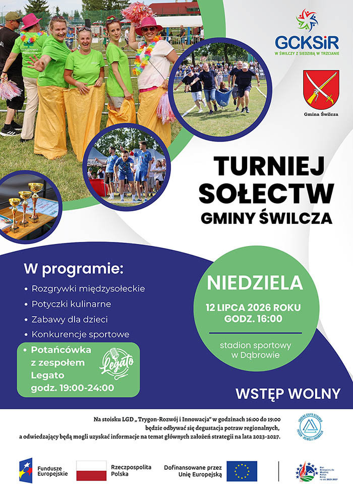 Zaproszenie na imprezę charakterystyczną dla środowiska lokalnego - Turniej Sołectw